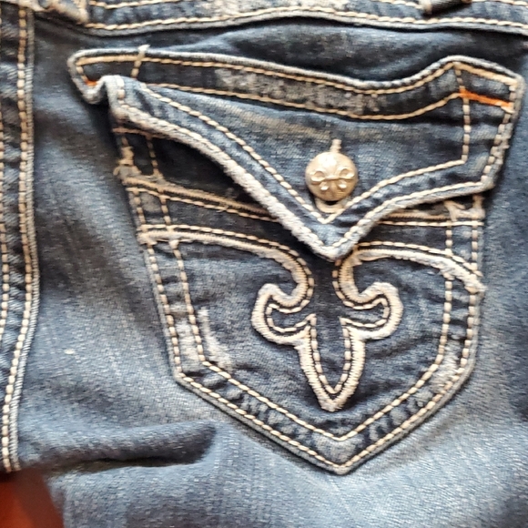 Rock Revival Women's Dark Blue Boot Cut Jeans Size 28x30 - Picture 10 of 15